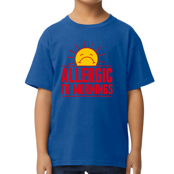 Allergic To Mornings Kid's T Shirt Thumbnail