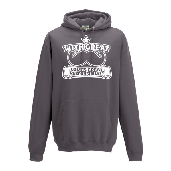 With Great Moustache Comes Great Responsibility Unisex Hoodie Thumbnail